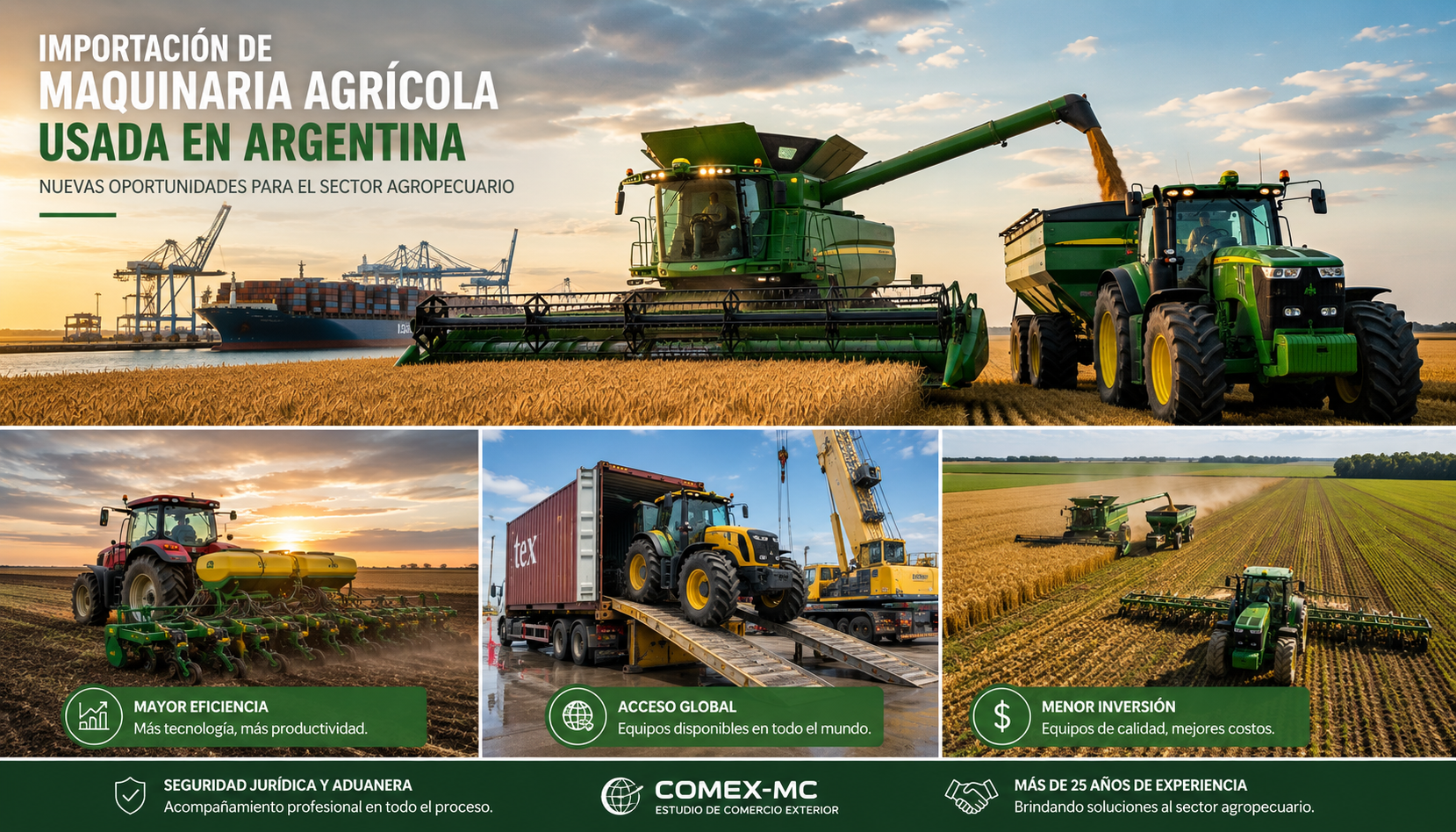 Importación de Maquinaria Agrícola Usada en Argentina: nuevas oportunidades para el sector agropecuario